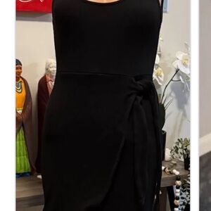 Zara Black Mini Dress with Tie Detail